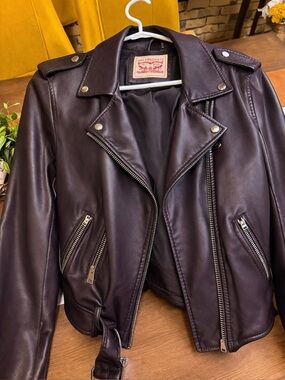 Levi's Dark Brown Leather Moto Jacket